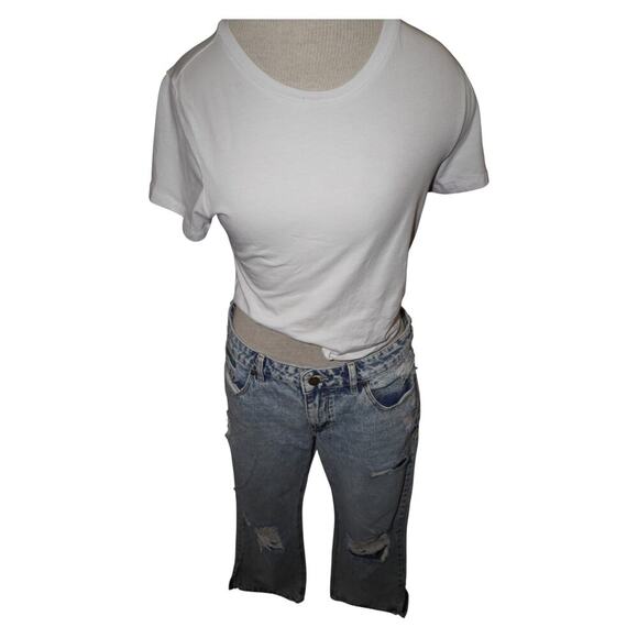 Empyre Acid Wash Distressed Jeans Size 5 Y2K Grunge Skater Baggy Denim - Picture 2 of 10